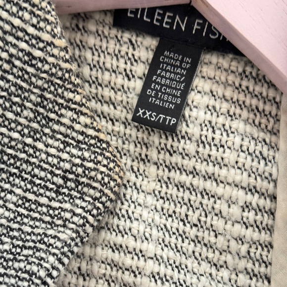 Eileen Fisher Coat Womens Medium Gray Knit Long Length Cotton Capsule Minimalist - Picture 9 of 13